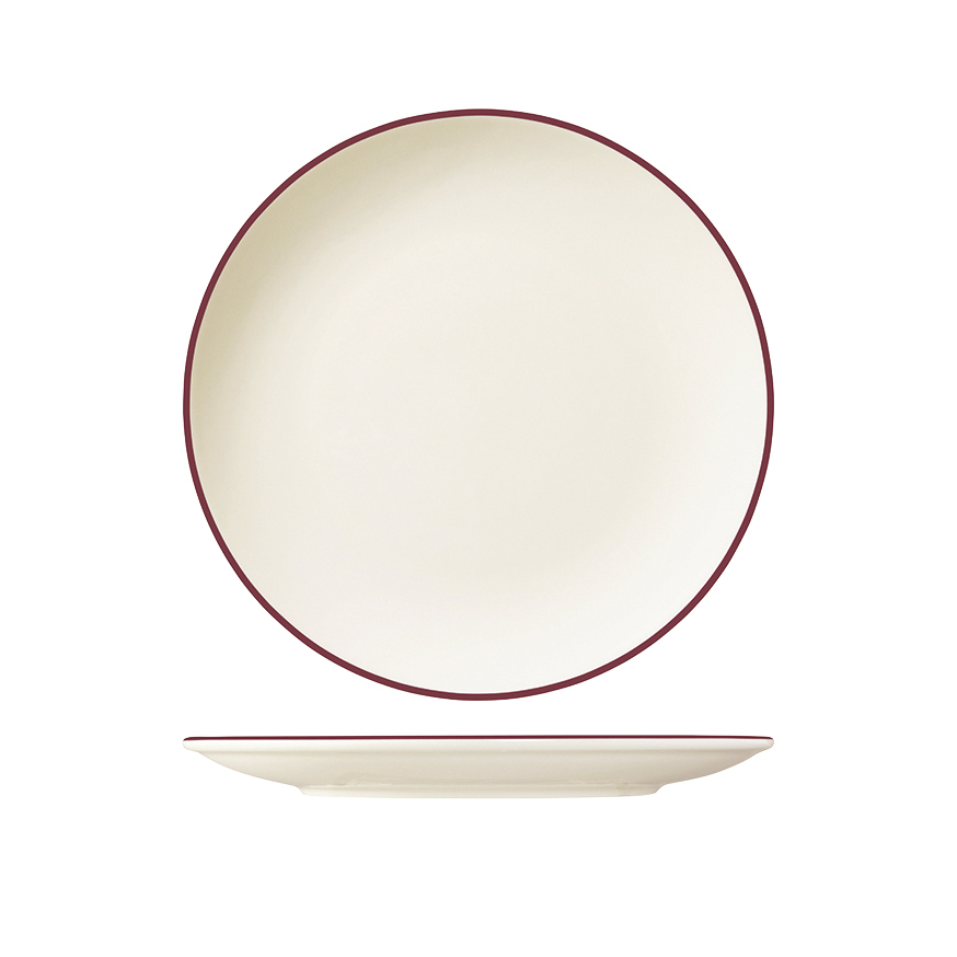 ID Fine Modest Maroon Round Coupe Plate - 270mm (Pack of 12)