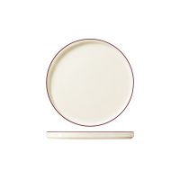 ID Fine Modest Maroon Round Walled Plate - 165mm (Pack of 12)