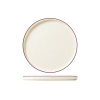 ID Fine Modest Maroon Round Walled Plate - 210mm (Pack of 6)