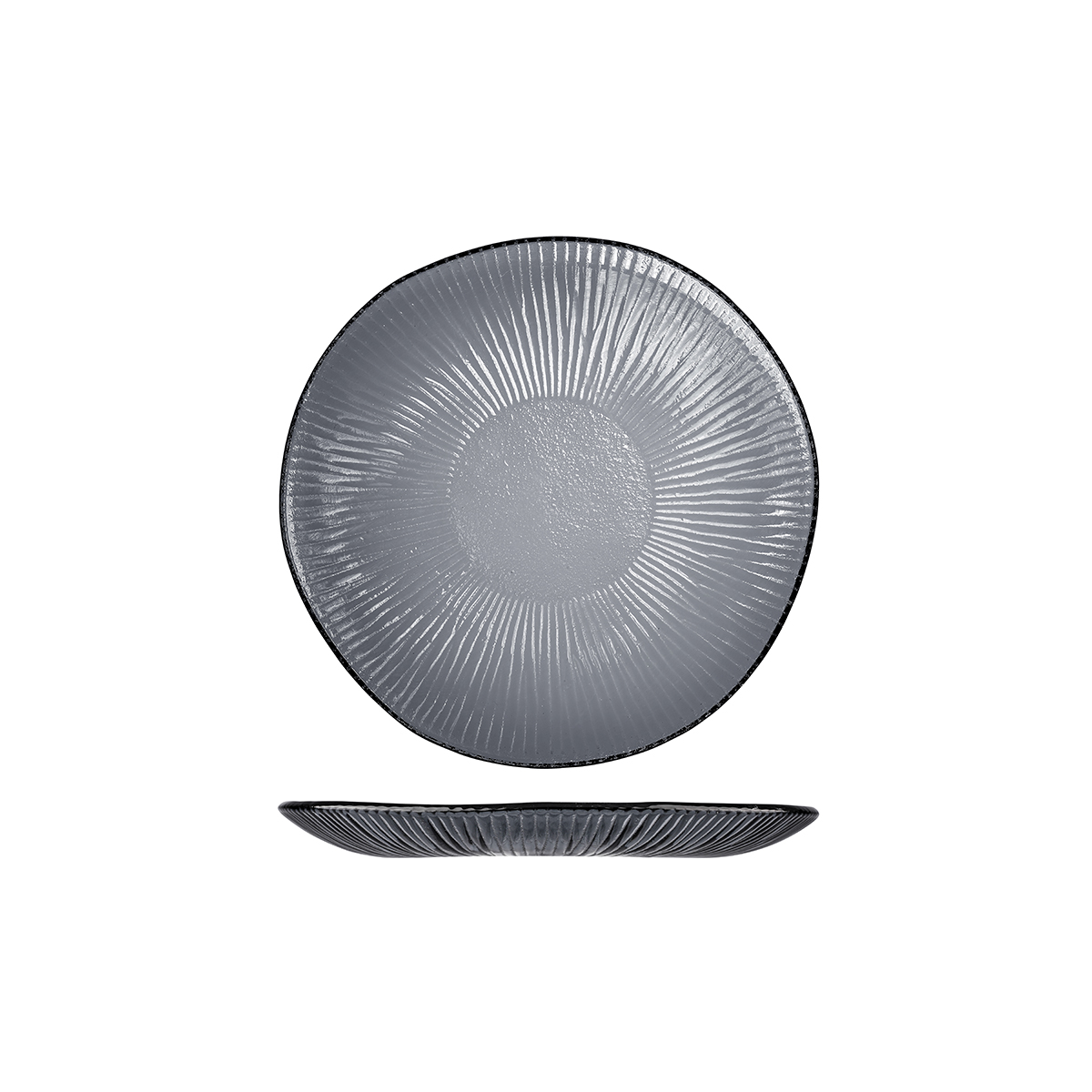 Churchill Bamboo Dusk Organic Round Glass Plate - 225mm (Pack of 6)