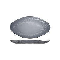 Churchill Bamboo Dusk Organic Oval Glass Plate - 295x162mm (Pack of 6)