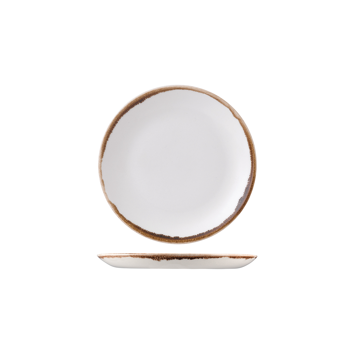 Dudson Harvest Natural Round Coupe Plate - 165mm (Pack of 12)