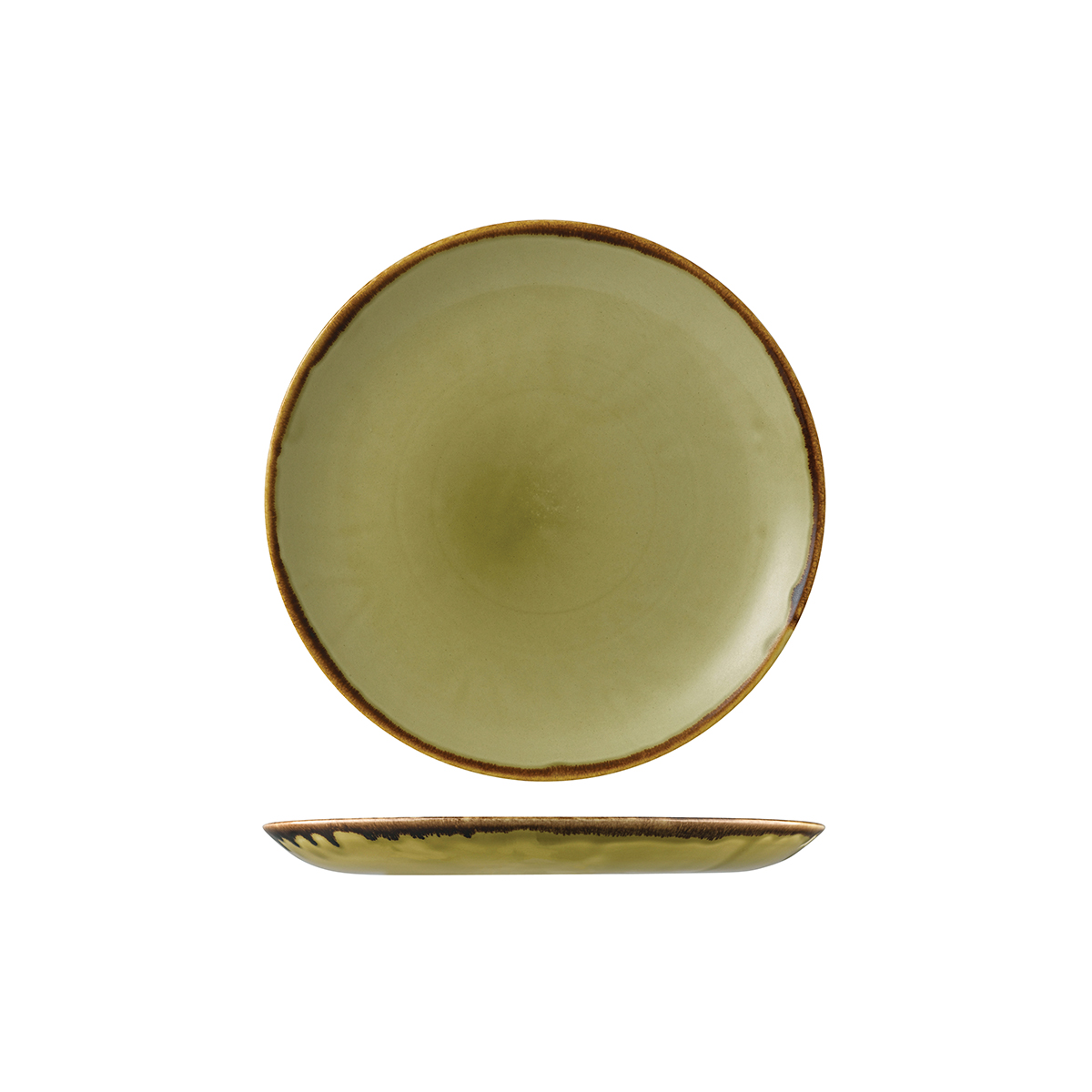 Dudson Harvest Green Round Coupe Plate - 217mm (Pack of 12)