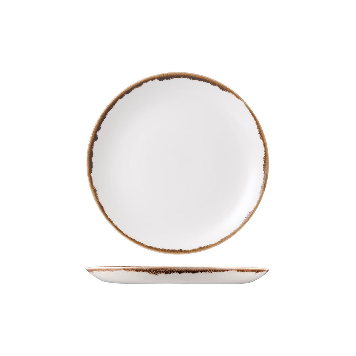 Dudson Harvest Natural Round Coupe Plate - 217mm (Pack of 12)