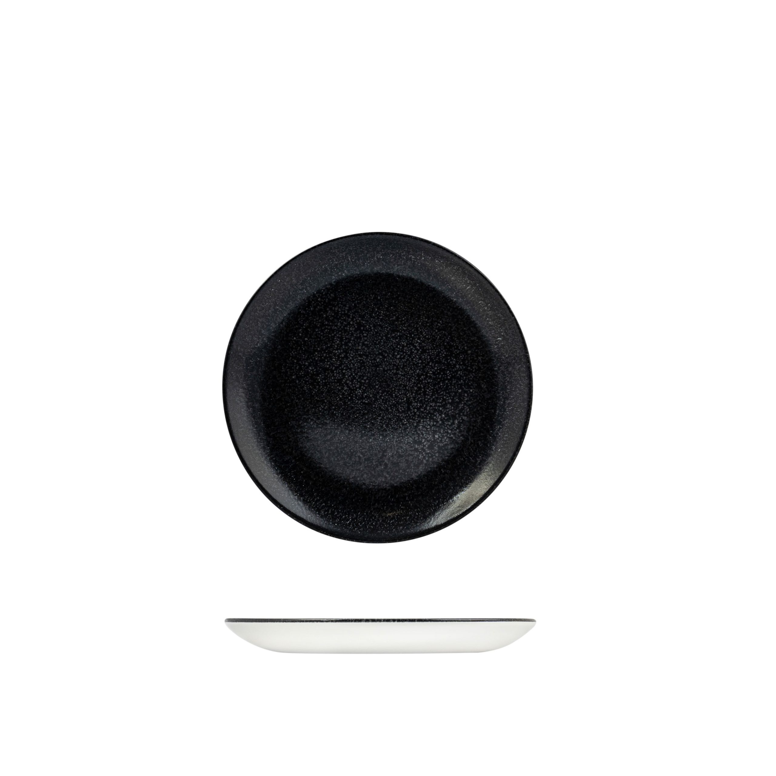 Dudson Evo Origins Black Round Coupe Plate - 217mm (Pack of 12)