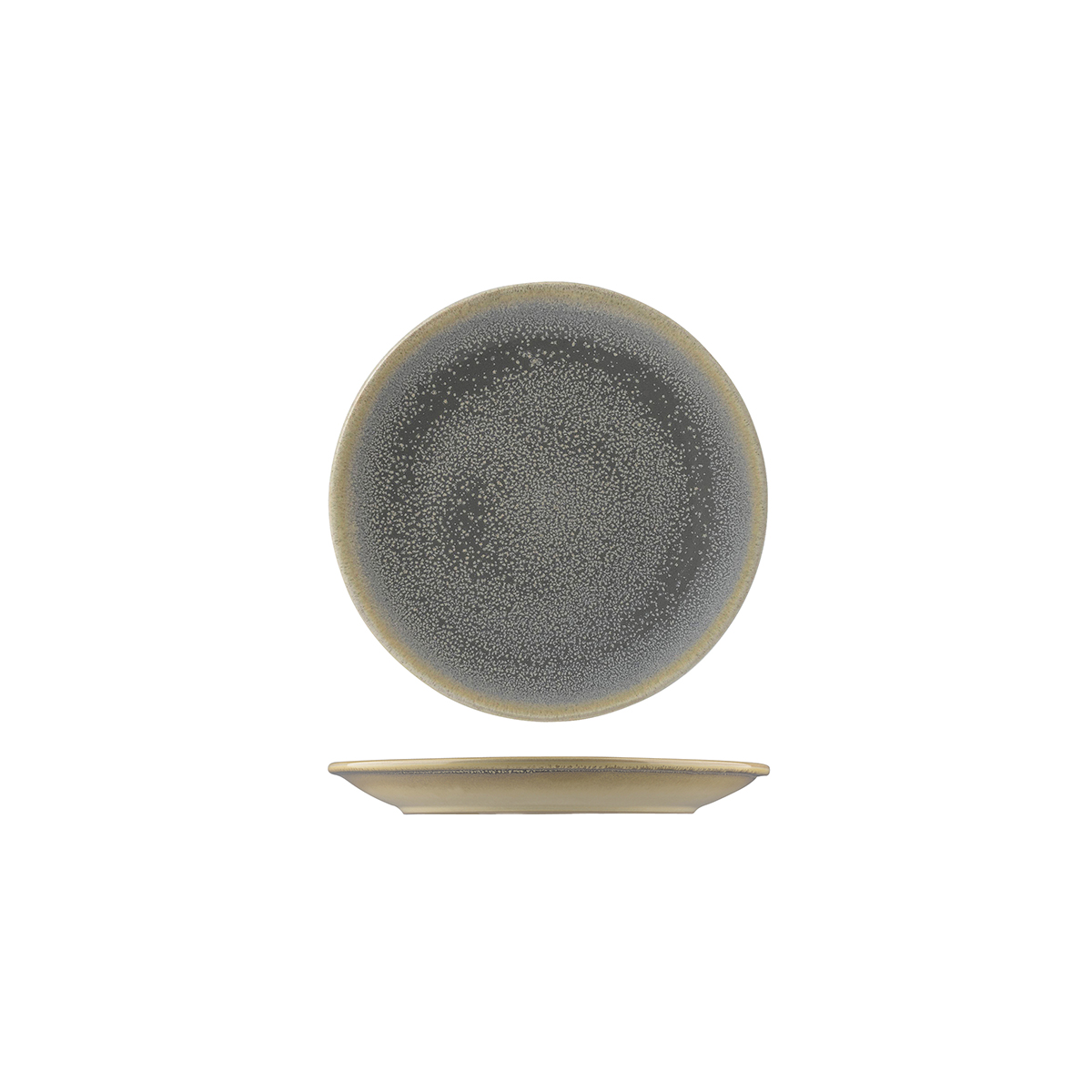 Dudson Evo Granite Round Coupe Plate - 162mm (Pack of 6)