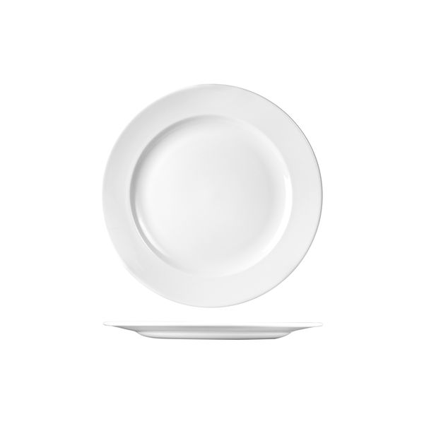 Churchill Classic Round Plate - Wide Rim - 254mm - White (Pack of 24)