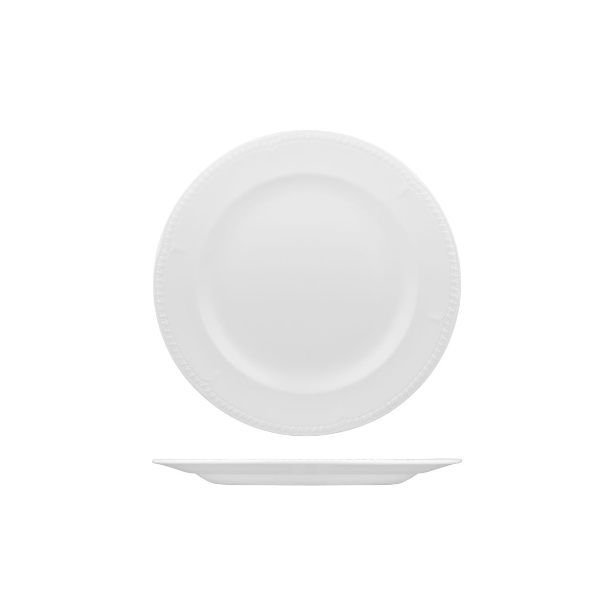 Churchill Buckingham Round Plate - Wide Rim - 215mm - White (Pack of 24)