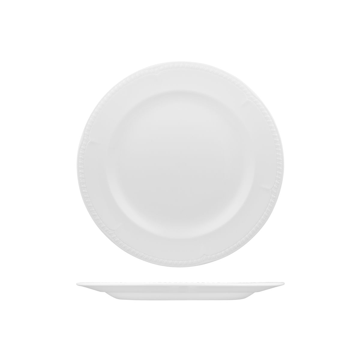 Churchill Buckingham Round Plate - Wide Rim - 254mm - White (Pack of 24)