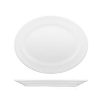Churchill Buckingham Oval Plate - Wide Rim - 305x240mm - White (Pack of 12)