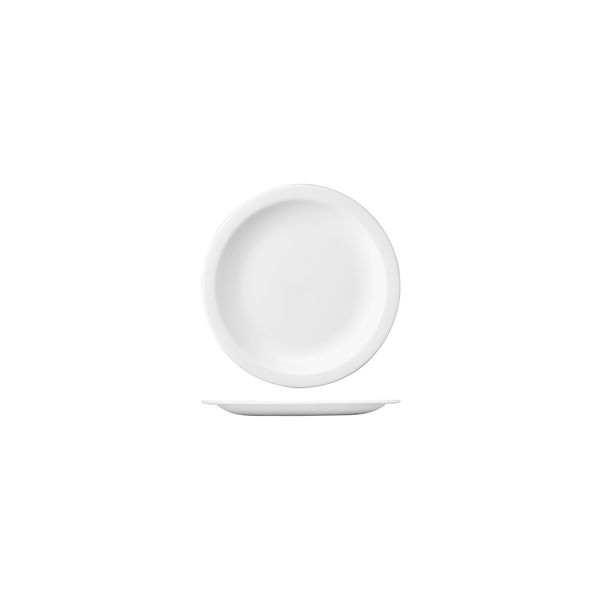 Churchill Nova Round Plate - Narrow Rim - 178mm - White (Pack of 24)
