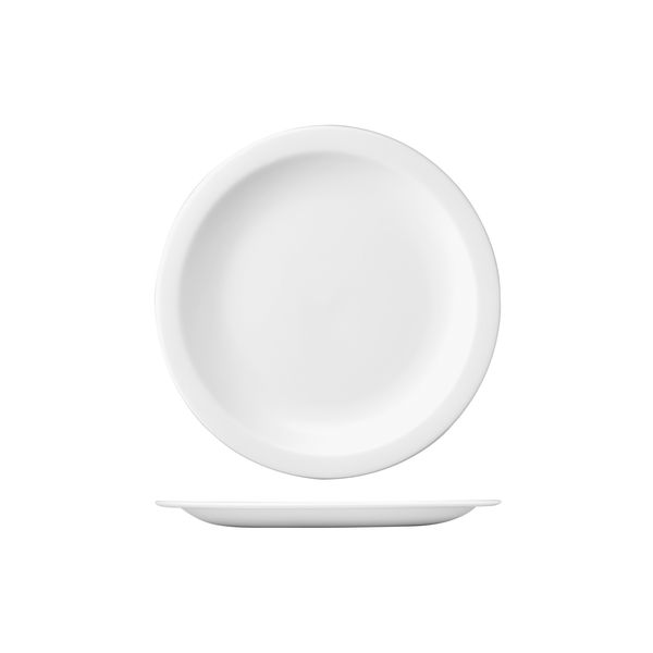 Churchill Nova Round Plate - Narrow Rim - 250mm - White (Pack of 24)
