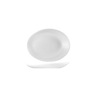 Churchill Bamboo Orb Oval Coupe Plate - 195x150mm - White (Pack of 12)
