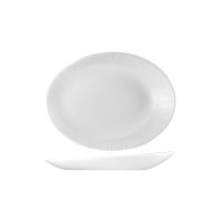 Churchill Bamboo Orb Oval Coupe Plate - 250x194mm - White (Pack of 12)