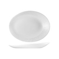 Churchill Bamboo Orb Oval Coupe Plate - 290x227mm - White (Pack of 12)