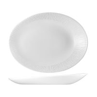 Churchill Bamboo Orb Oval Coupe Plate - 346x263mm - White (Pack of 12)