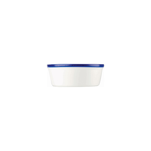 Churchill Retro Blue Pie Dish - 500ml - White with Blue Rim (Pack of 12)