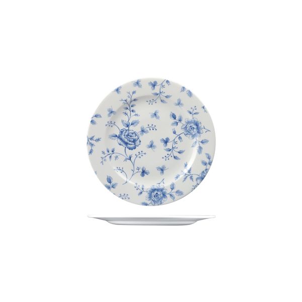 Churchill Rose Chintz Prague Round Plate - Wide Rim - 210mm (Pack of 6)
