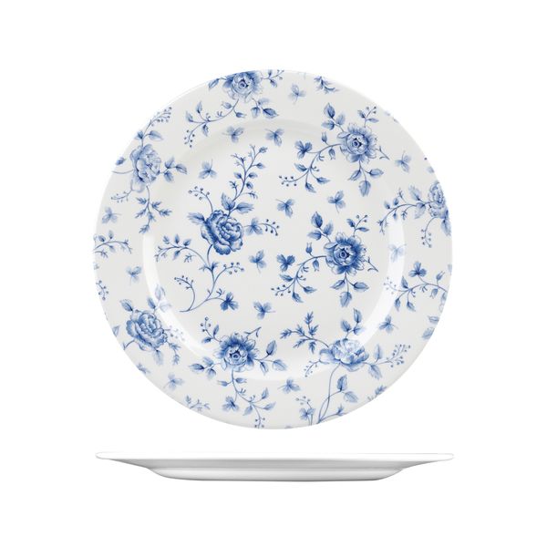 Churchill Rose Chintz Prague Round Plate - Wide Rim - 305mm (Pack of 6)