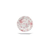 Churchill Rose Chintz Cranberry Round Plate - Wide Rim - 170mm (Pack of 6)