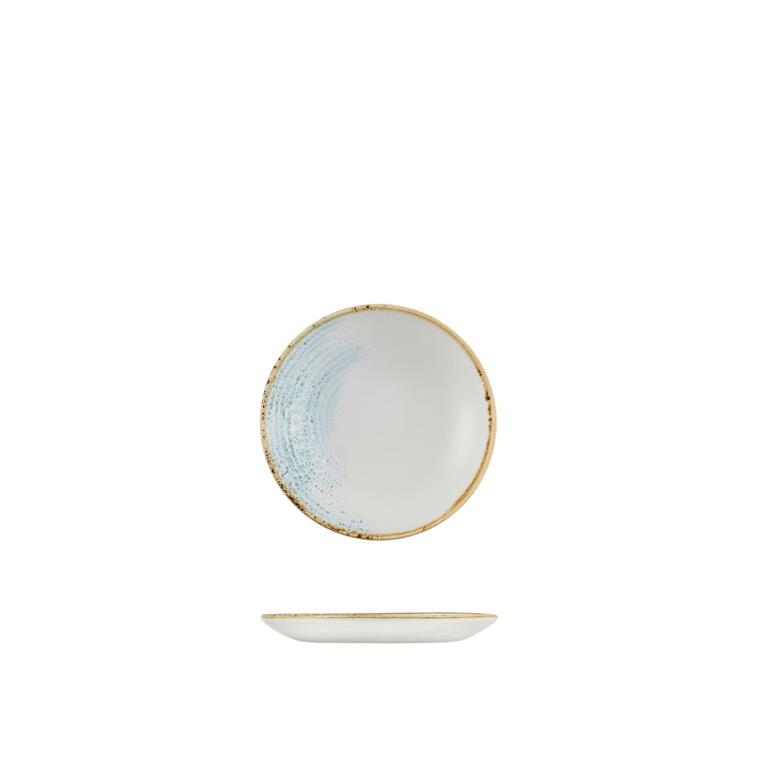 Churchill Accents Aquamarine Round Coupe Plate - 165mm (Pack of 12)