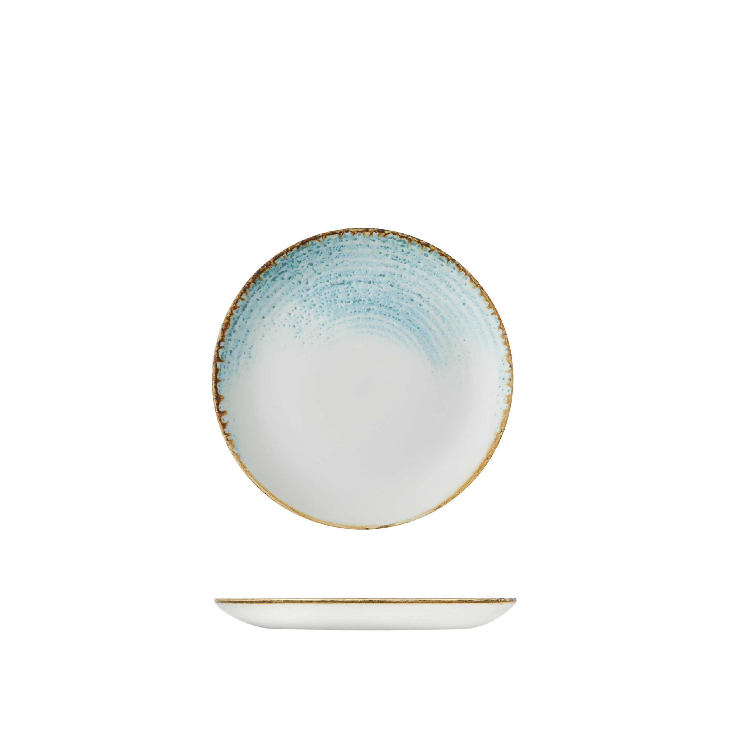Churchill Accents Aquamarine Round Coupe Plate - 217mm (Pack of 12)