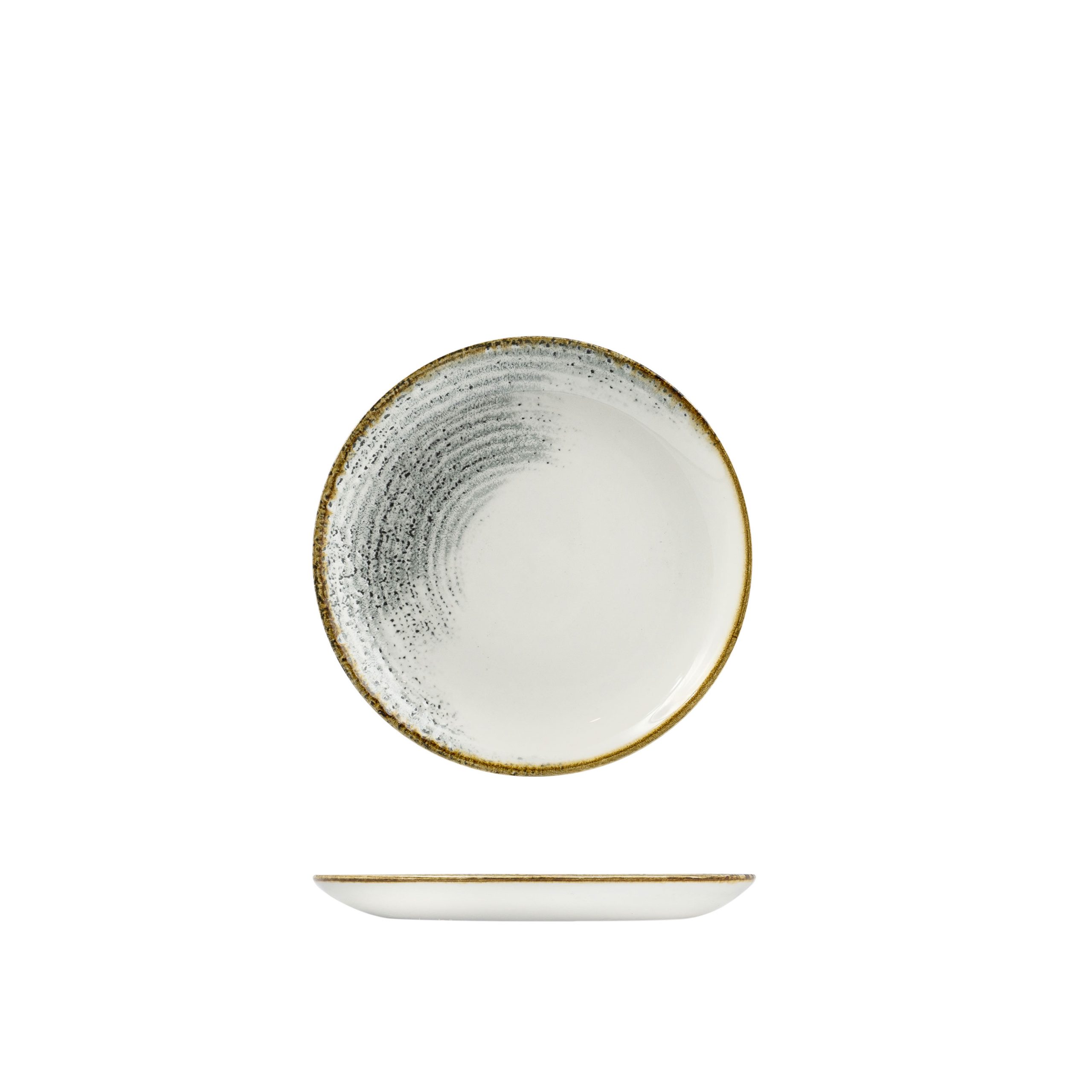 Churchill Accents Jasper Grey Round Coupe Plate - 217mm (Pack of 12)