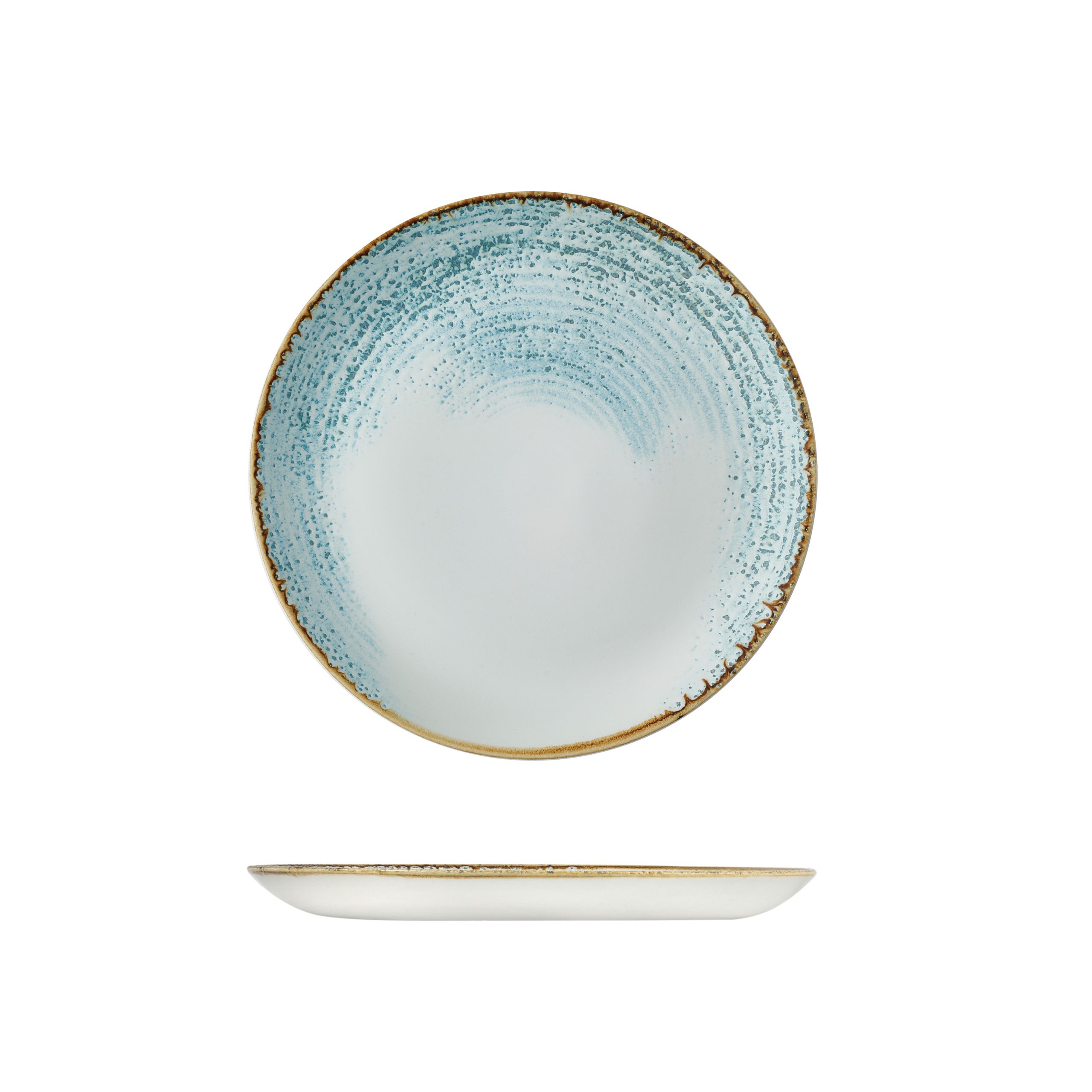 Churchill Accents Aquamarine Round Coupe Plate - 288mm (Pack of 12)