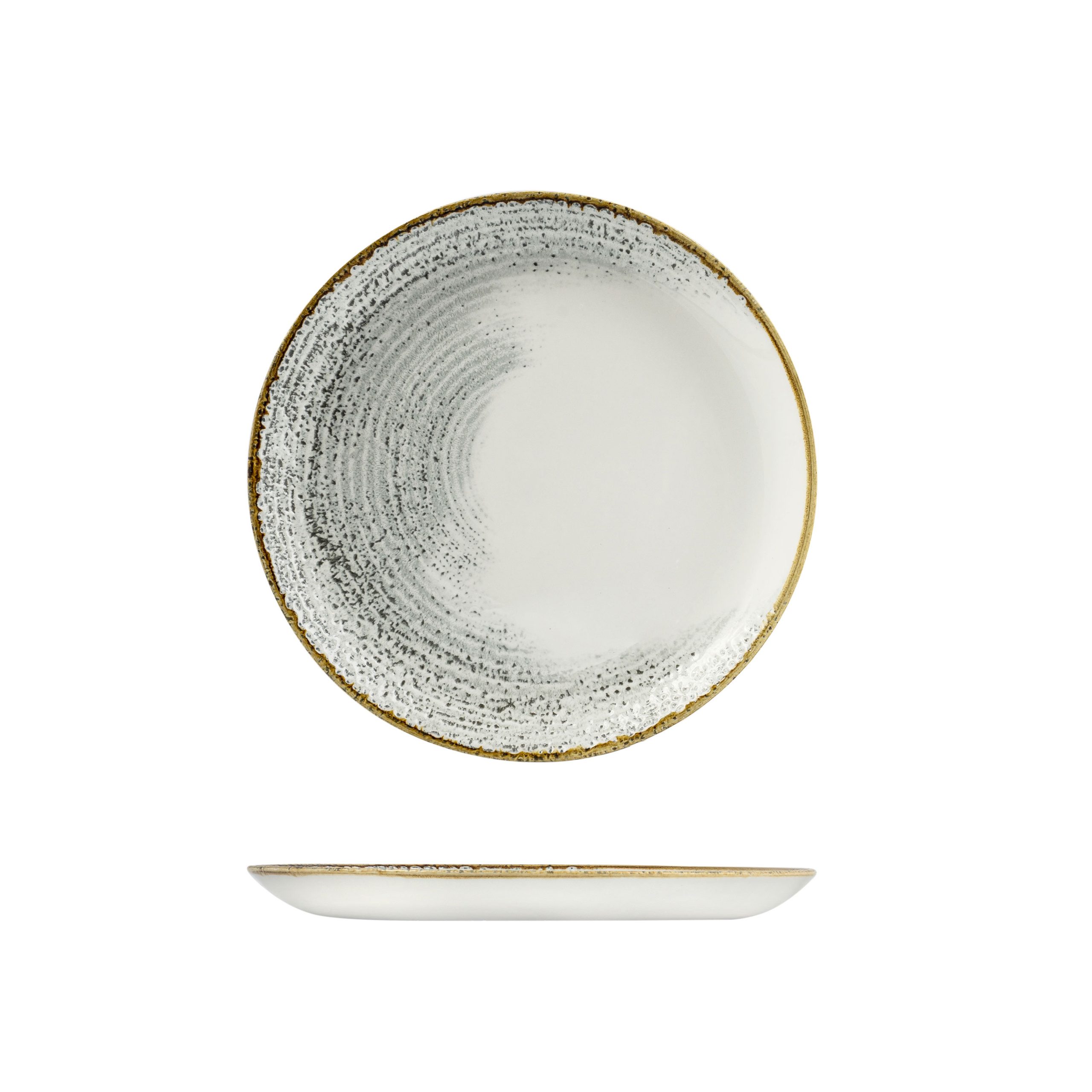 Churchill Accents Jasper Grey Round Coupe Plate - 288mm (Pack of 12)