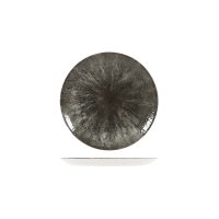Churchill Studio Prints Stone Quartz Black Round Coupe Plate - 165mm (Pack of 12)