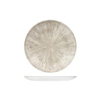 Churchill Studio Prints Stone Agate Grey Round Coupe Plate - 217mm (Pack of 12)