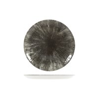 Churchill Studio Prints Stone Quartz Black Round Coupe Plate - 217mm (Pack of 12)