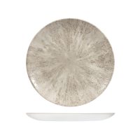 Churchill Studio Prints Stone Agate Grey Round Coupe Plate - 260mm (Pack of 12)