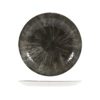 Churchill Studio Prints Stone Quartz Black Round Coupe Plate - 260mm (Pack of 12)