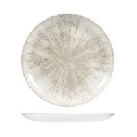 Churchill Studio Prints Stone Agate Grey Round Coupe Plate - 288mm (Pack of 12)