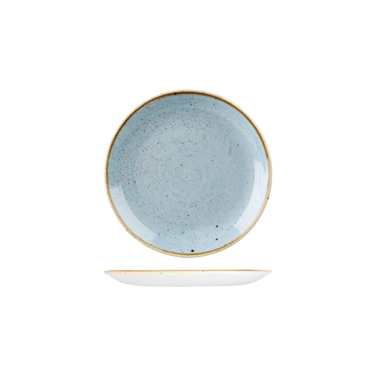 Stonecast Duck Egg Round Coupe Plate - 165mm (Pack of 12)