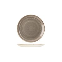Stonecast Peppercorn Grey Round Coupe Plate - 165mm (Pack of 12)