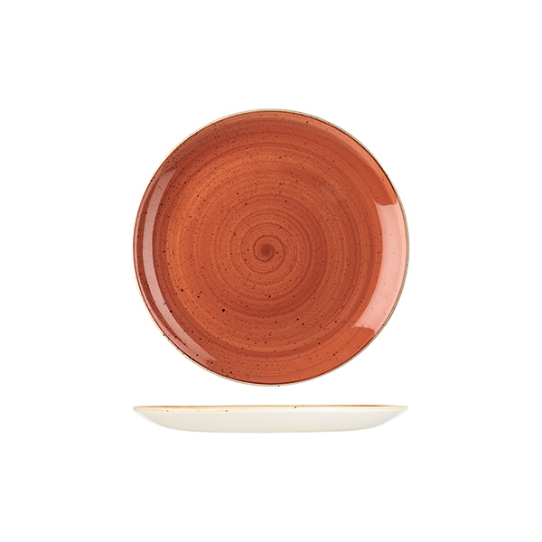 Stonecast Spiced Orange Round Coupe Plate - 217mm (Pack of 12)