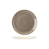 Stonecast Peppercorn Grey Round Coupe Plate - 217mm (Pack of 12)