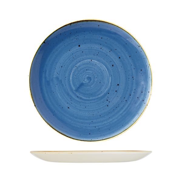 Stonecast Cornflower Blue Round Coupe Plate - 288mm (Pack of 12)