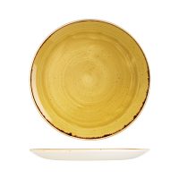 Stonecast Mustard Seed Yellow Round Coupe Plate - 288mm (Pack of 12)