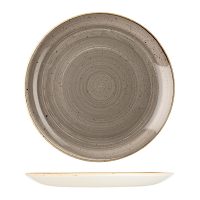 Stonecast Peppercorn Grey Round Coupe Plate - 324mm (Pack of 6)