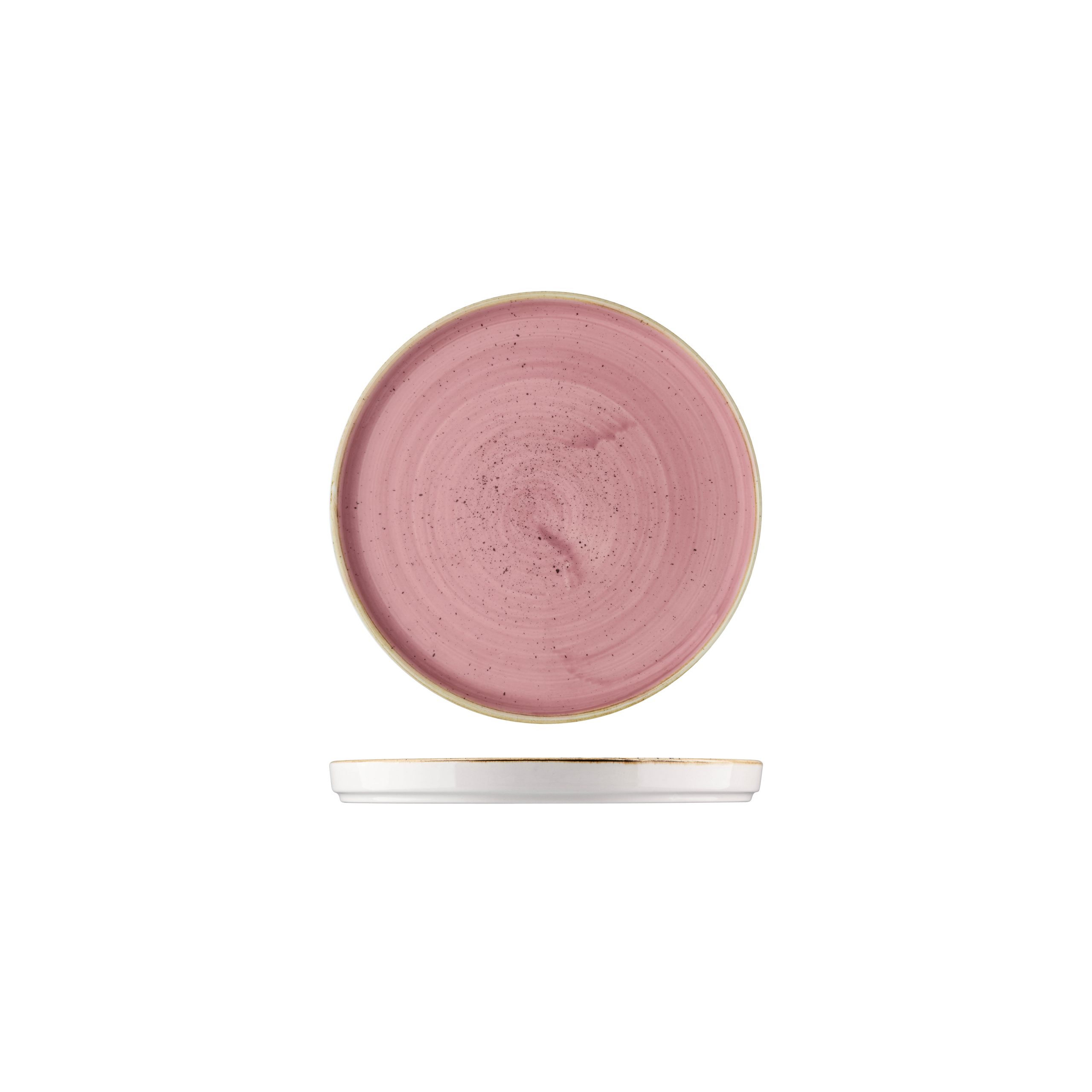 Stonecast Petal Pink Round Walled Plate - 210mm (Pack of 6)