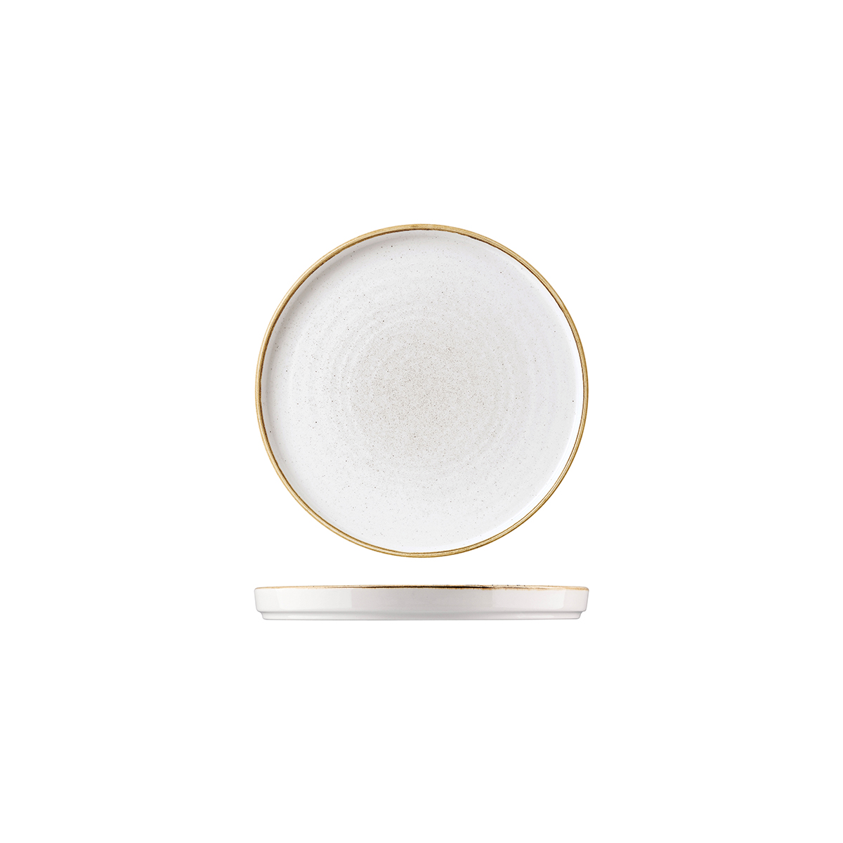 Stonecast Barley White Round Walled Plate - 210mm (Pack of 6)