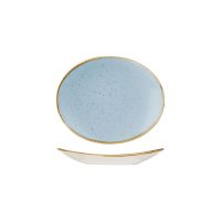Stonecast Duck Egg Oval Coupe Plate - 192x160mm (Pack of 12)