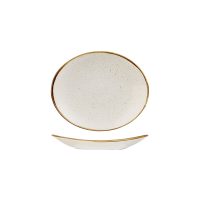 Stonecast Barley White Oval Coupe Plate - 192x160mm (Pack of 12)