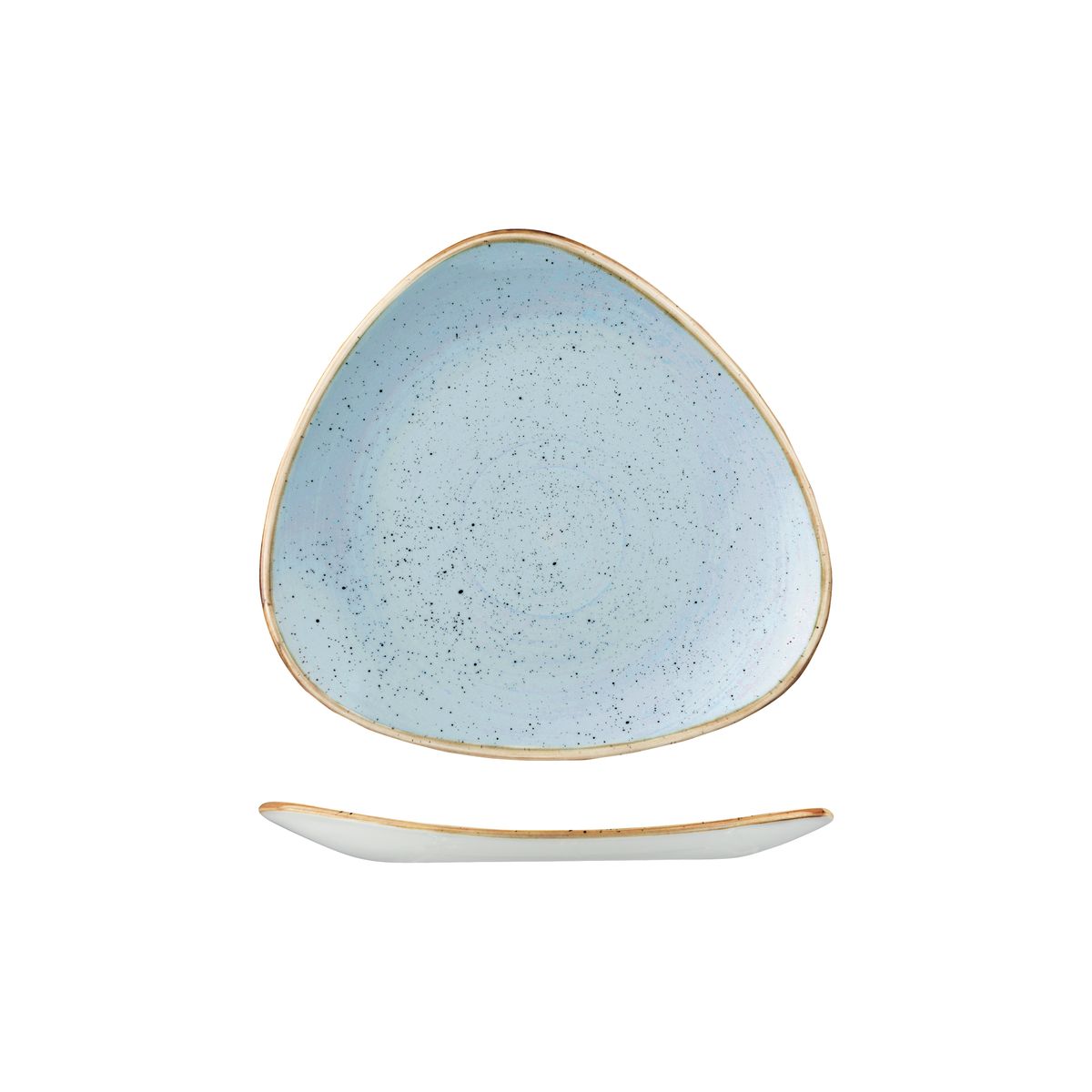 Stonecast Duck Egg Triangular Plate - 229mm (Pack of 12)