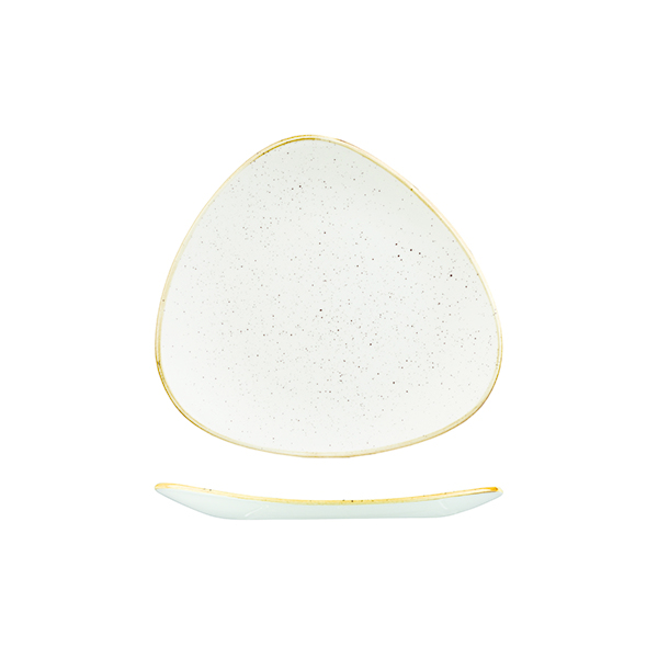 Stonecast Barley White Triangular Plate - 229mm (Pack of 12)