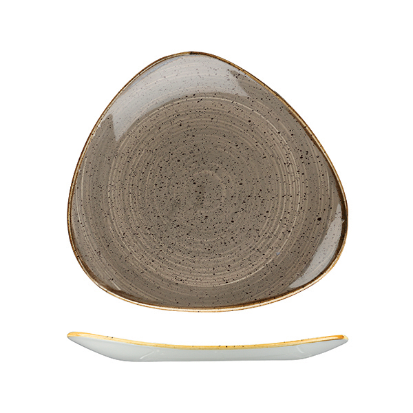 Stonecast Peppercorn Grey Triangular Plate - 311mm (Pack of 6)