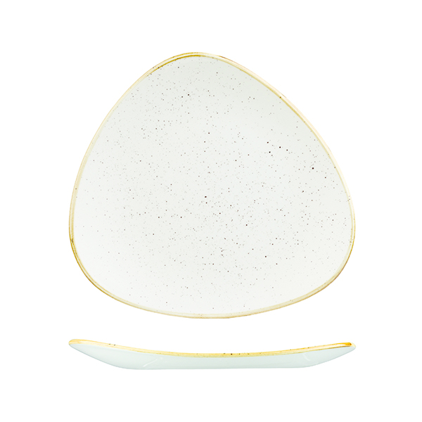 Stonecast Barley White Triangular Plate - 311mm (Pack of 6)